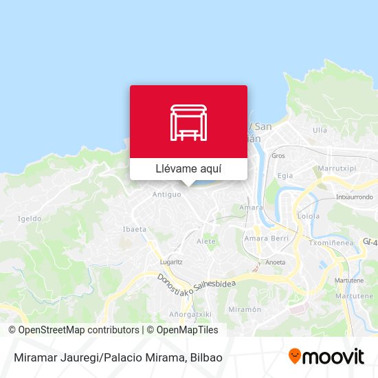 Mapa Miramar Jauregi/Palacio Mirama