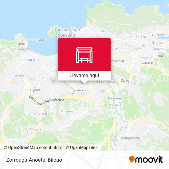 Mapa Zorroaga-Anoeta