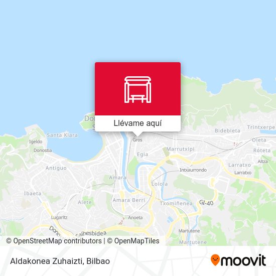 Mapa Aldakonea Zuhaizti