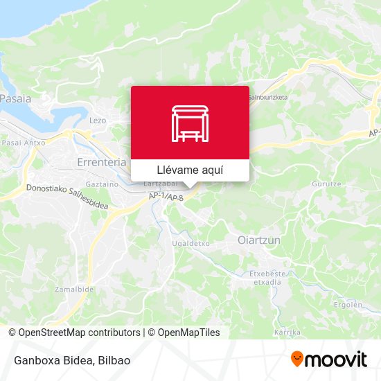 Mapa Ganboxa Bidea