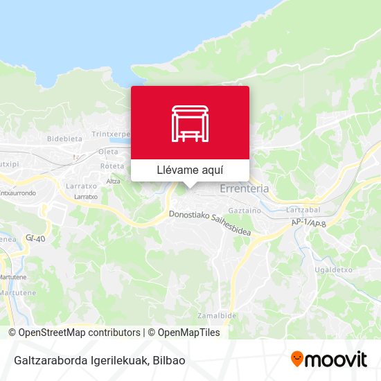 Mapa Galtzaraborda Igerilekuak