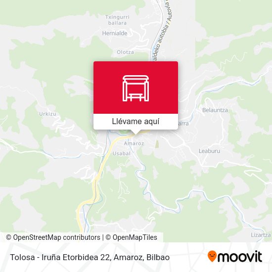 Mapa Tolosa - Iruña Etorbidea 22, Amaroz