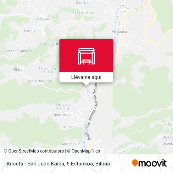 Mapa Anoeta - San Juan Kalea, 6 Estankoa