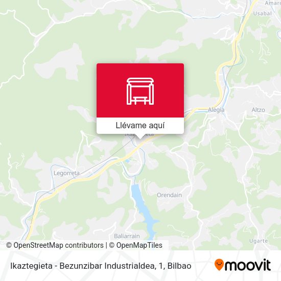 Mapa Ikaztegieta - Bezunzibar Industrialdea, 1