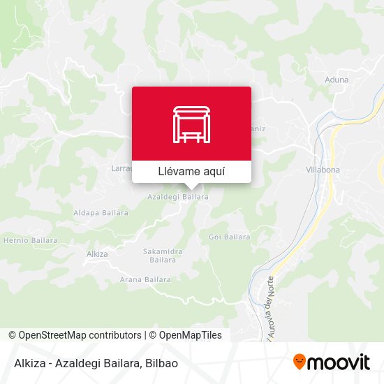 Mapa Alkiza - Azaldegi Bailara