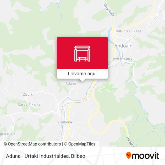 Mapa Aduna - Urtaki Industrialdea
