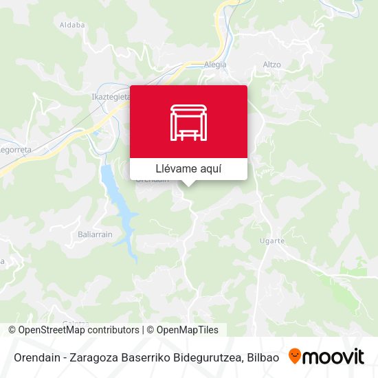 Mapa Orendain - Zaragoza Baserriko Bidegurutzea