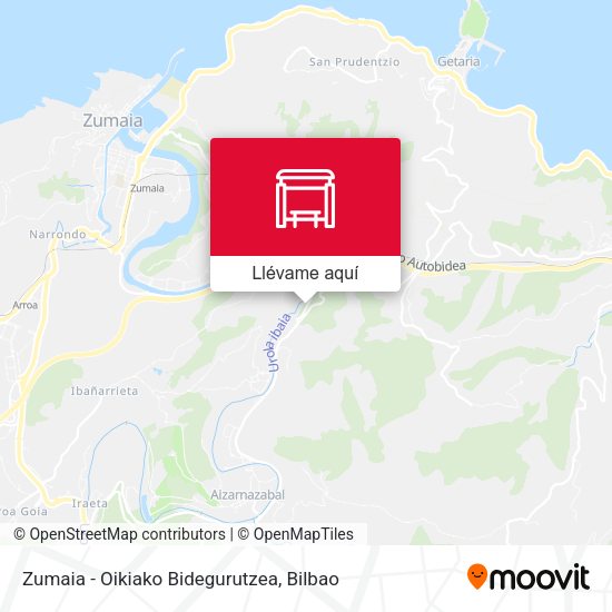 Mapa Zumaia - Oikiako Bidegurutzea