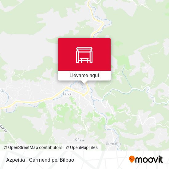Mapa Azpeitia - Garmendipe