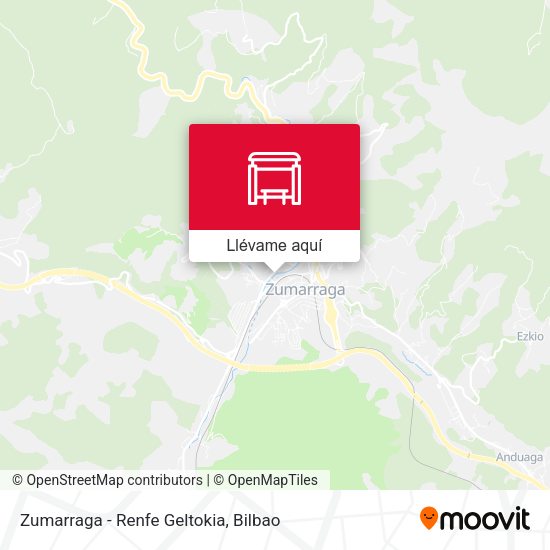 Mapa Zumarraga - Renfe Geltokia