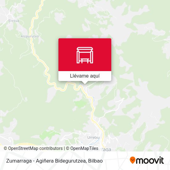 Mapa Zumarraga - Agiñera Bidegurutzea