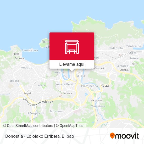 Mapa Donostia - Loiolako Erribera