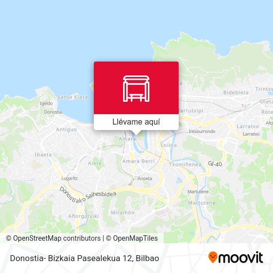 Mapa Donostia- Bizkaia Pasealekua 12