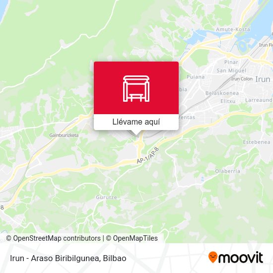 Mapa Irun - Araso Biribilgunea