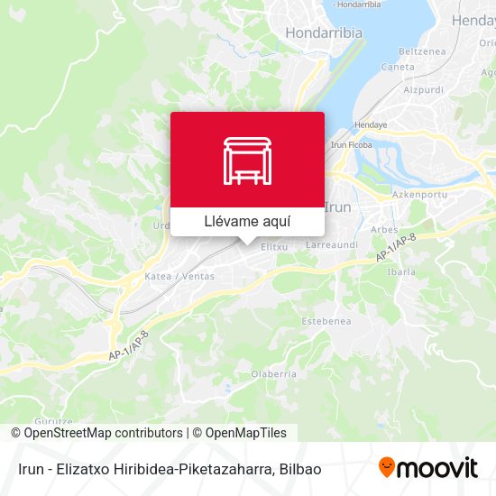 Mapa Irun - Elizatxo Hiribidea-Piketazaharra