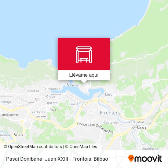 Mapa Pasai Donibane- Juan XXIII - Frontoia