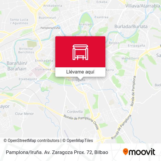 Mapa Pamplona / Iruña. Av. Zaragoza Prox. 72