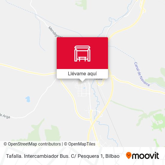 Mapa Tafalla. Intercambiador Bus. C/ Pesquera 1