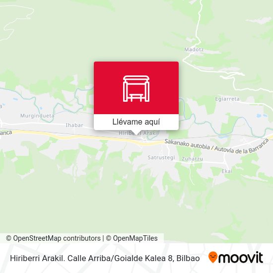 Mapa Hiriberri Arakil. Calle Arriba / Goialde Kalea 8