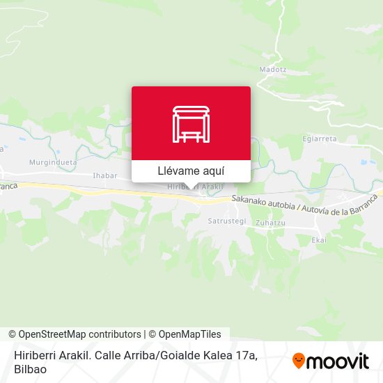 Mapa Hiriberri Arakil. Calle Arriba / Goialde Kalea 17a