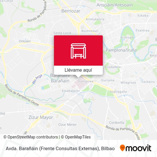 Mapa Avda. Barañáin (Frente Consultas Externas)
