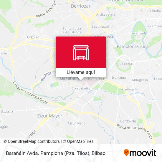 Mapa Barañáin Avda. Pamplona (Pza. Tilos)