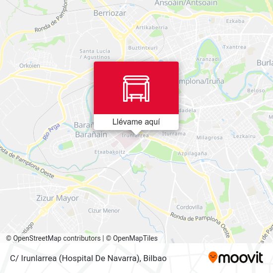 Mapa C/ Irunlarrea (Hospital De Navarra)