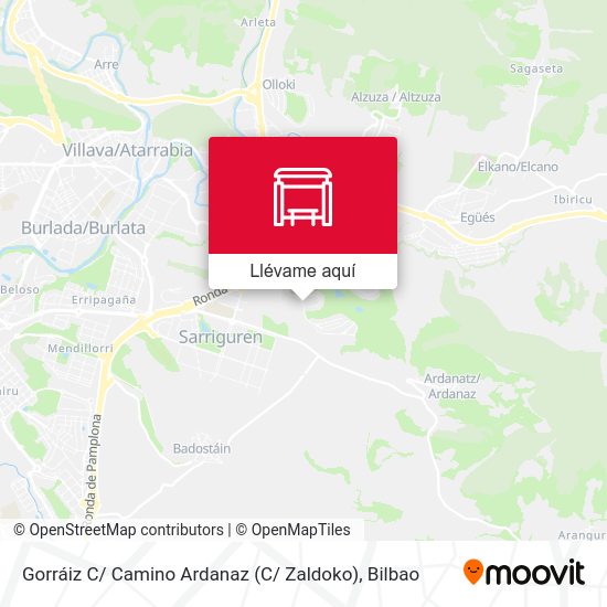 Mapa Gorráiz C/ Camino Ardanaz (C/ Zaldoko)