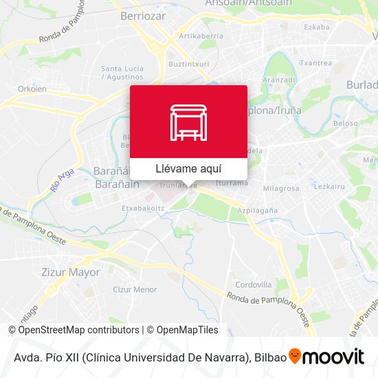 Mapa Avda. Pío XII (Clínica Universidad De Navarra)