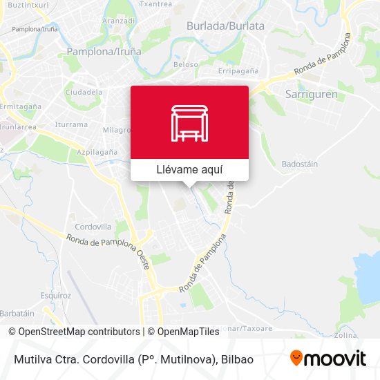 Mapa Mutilva Ctra. Cordovilla (Pº. Mutilnova)