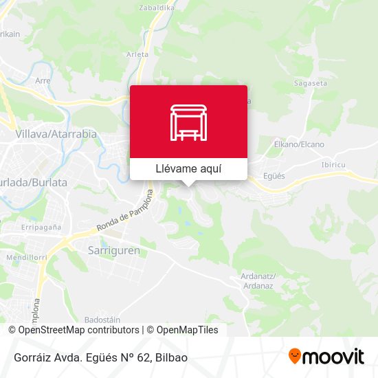 Mapa Gorráiz Avda. Egüés Nº 62