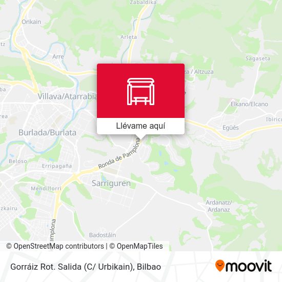 Mapa Gorráiz Rot. Salida (C/ Urbikain)