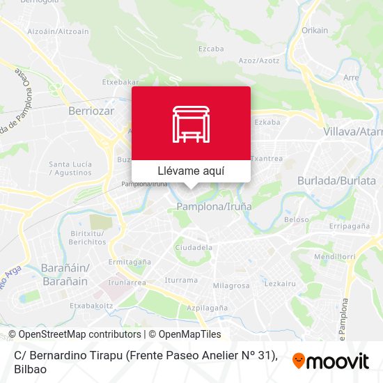 Mapa C/ Bernardino Tirapu (Frente Paseo Anelier Nº 31)