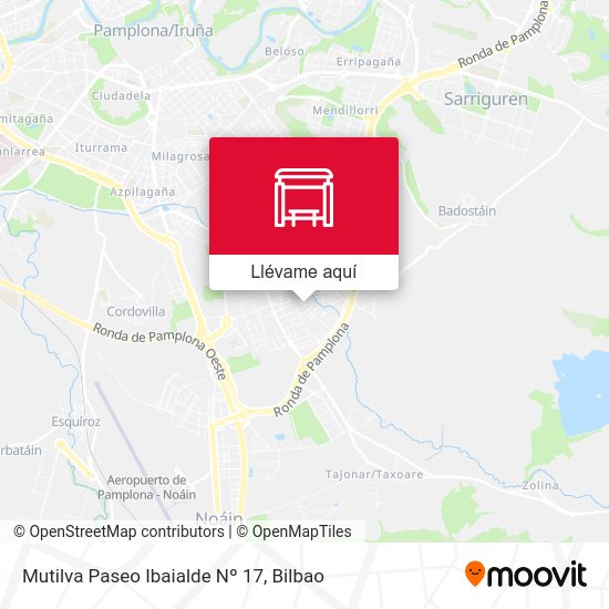 Mapa Mutilva Paseo Ibaialde Nº 17