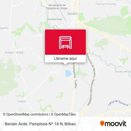 Mapa Beriáin Avda. Pamplona Nº 18 N