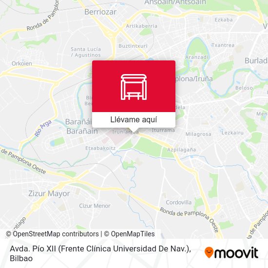 Mapa Avda. Pío XII (Frente Clínica Universidad De Nav.)