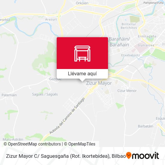 Mapa Zizur Mayor C/ Saguesgaña (Rot. Ikortebidea)