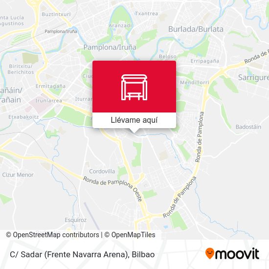 Mapa C/ Sadar (Frente Navarra Arena)