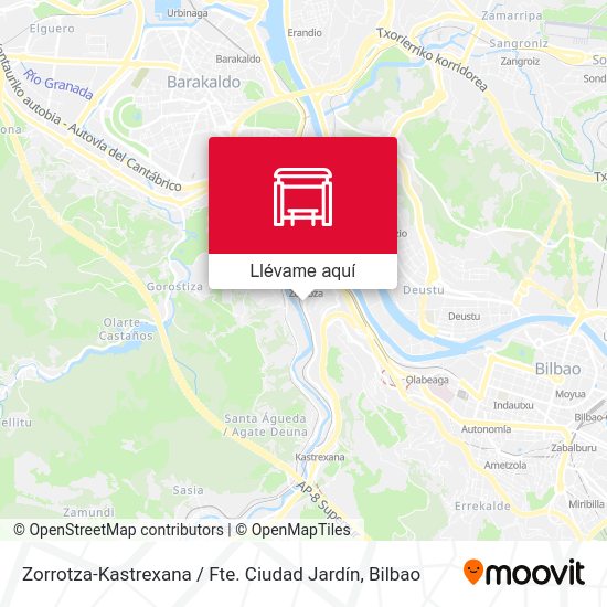 Mapa Zorrotza-Kastrexana / Fte. Ciudad Jardín
