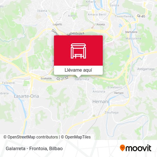 Mapa Galarreta - Frontoia