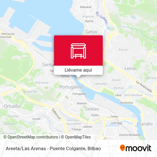 Areeta / Las Arenas - Puente Colgante parada - Rutas, horarios y tarifas