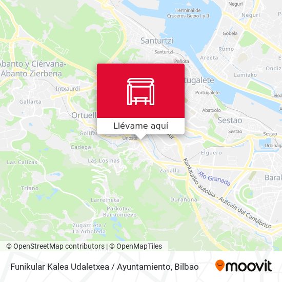 Mapa Funikular Kalea Udaletxea / Ayuntamiento