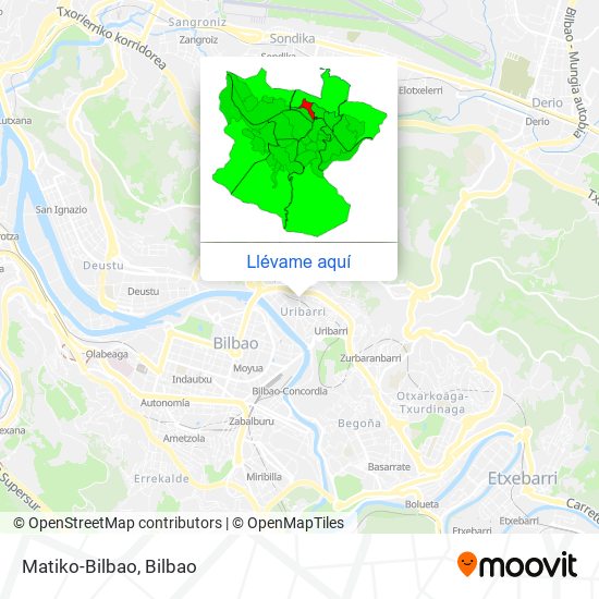 Mapa Matiko-Bilbao