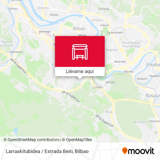 Mapa Larraskitubidea / Estrada Beiti