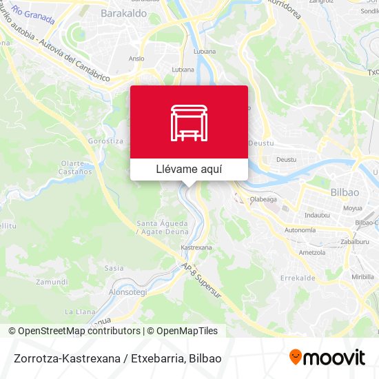 Mapa Zorrotza-Kastrexana / Etxebarria
