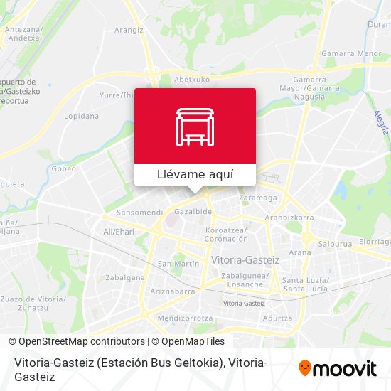 Mapa Vitoria-Gasteiz (Estación Bus Geltokia)