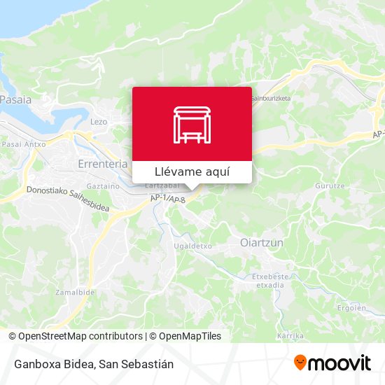 Mapa Ganboxa Bidea