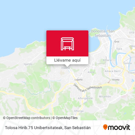 Mapa Tolosa Hirib.75 Unibertsitateak