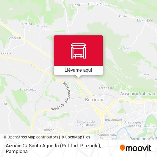 Mapa Aizoáin C/ Santa Agueda (Pol. Ind. Plazaola)