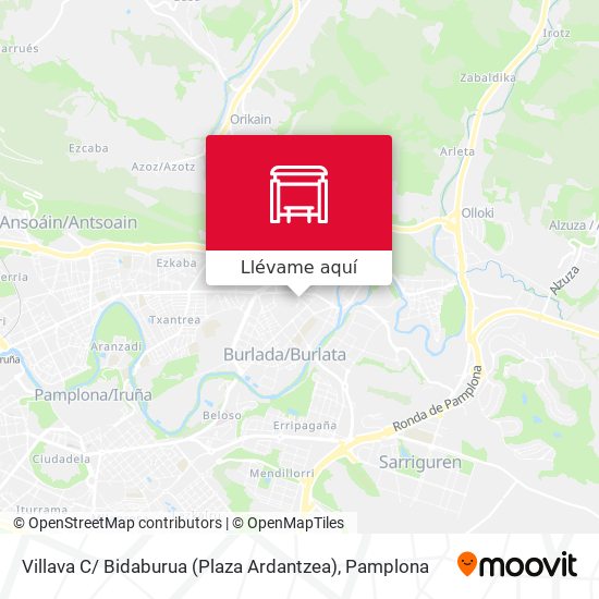 Mapa Villava C/ Bidaburua (Plaza Ardantzea)